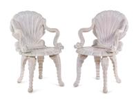 A Pair of Venetian Style Grotto Armchairs