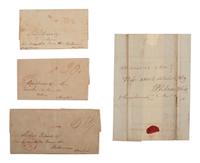 [TRANSPORTATION - SHIPS]. Collection of Trans-Atlantic mail, steamship freight bills. and checks.