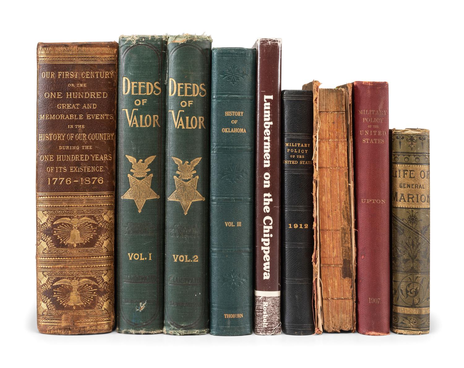 [AMERICAN HISTORY]. A group of American history books, including the Revolutionary War, comprising: