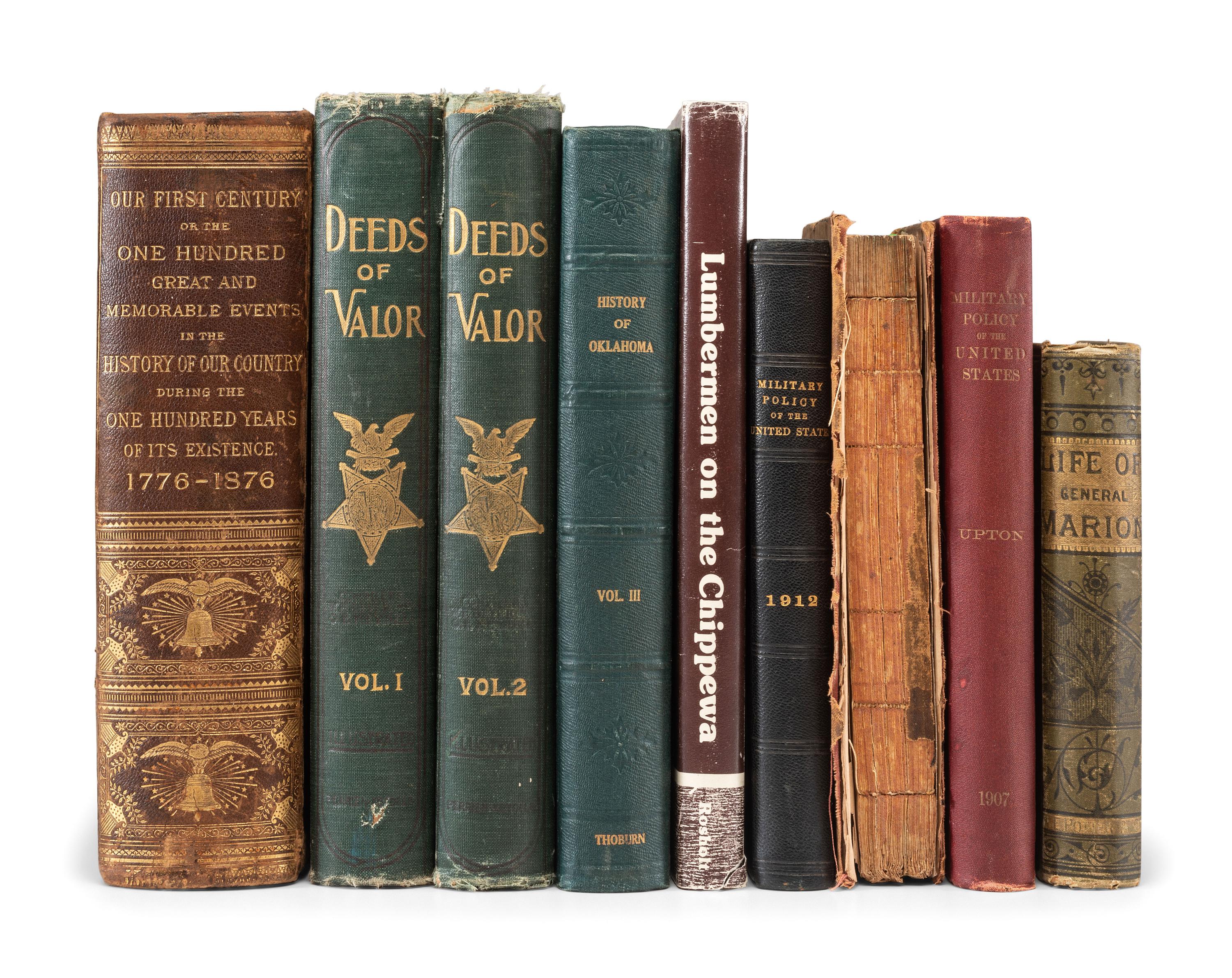 [AMERICAN HISTORY]. A group of American history books, including the Revolutionary War, comprising: