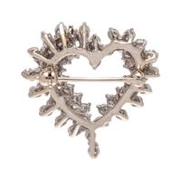 DIAMOND HEART BROOCH