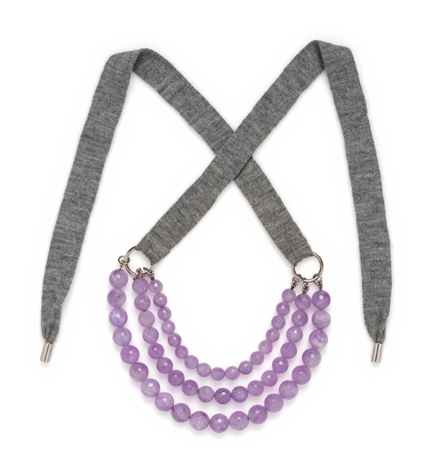 Brunello Cucinelli Amethyst Bead Necklace