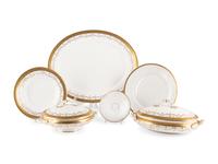 A Group of English Parcel Gilt Porcelain