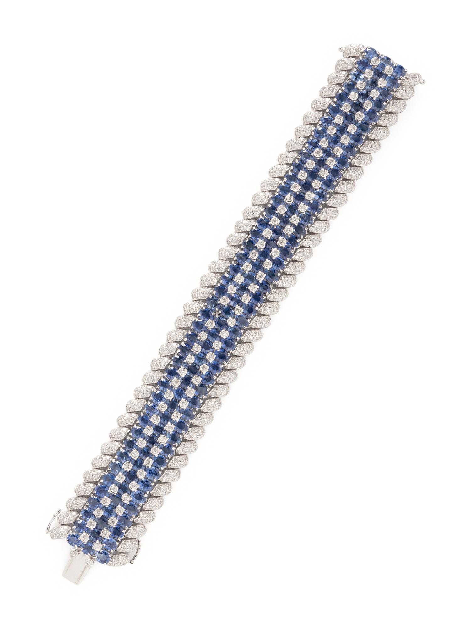 DIAMOND AND SAPPHIRE BRACELET