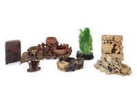 Seven Chinese Carved Soapstone Articles