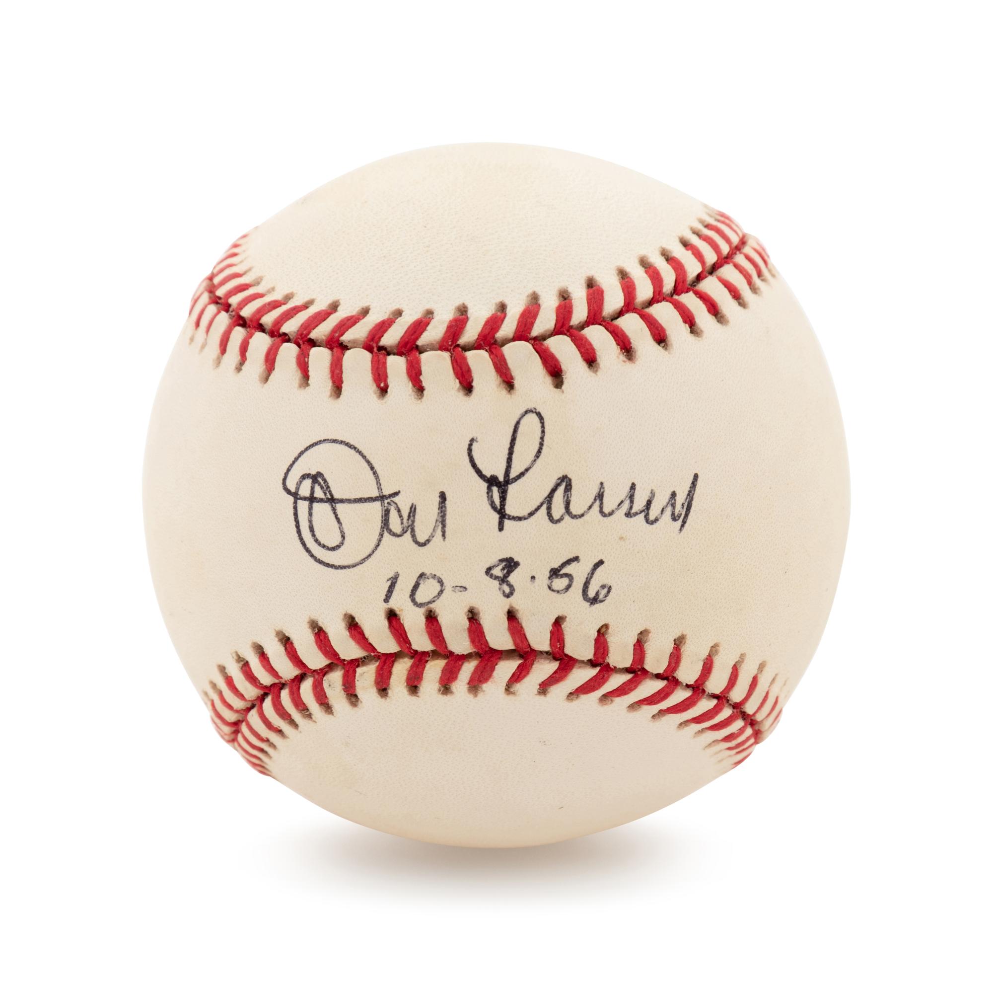 A Don Larsen Single Signed and Perfect Game Inscribed Baseball