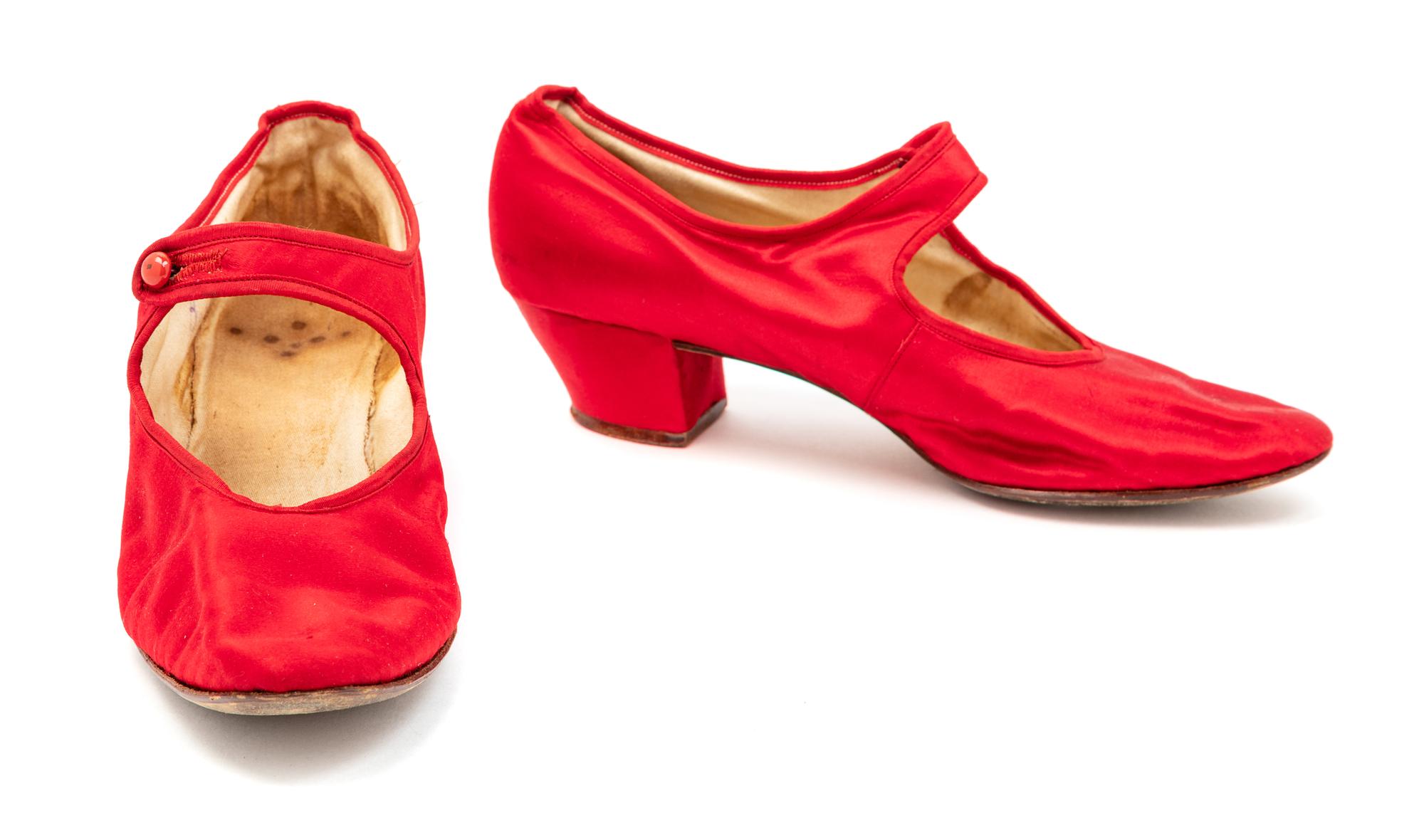 A Pair of Red Satin Shoes, 1900-10s