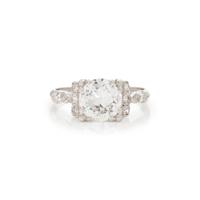 ANTIQUE, PLATINUM AND DIAMOND RING
