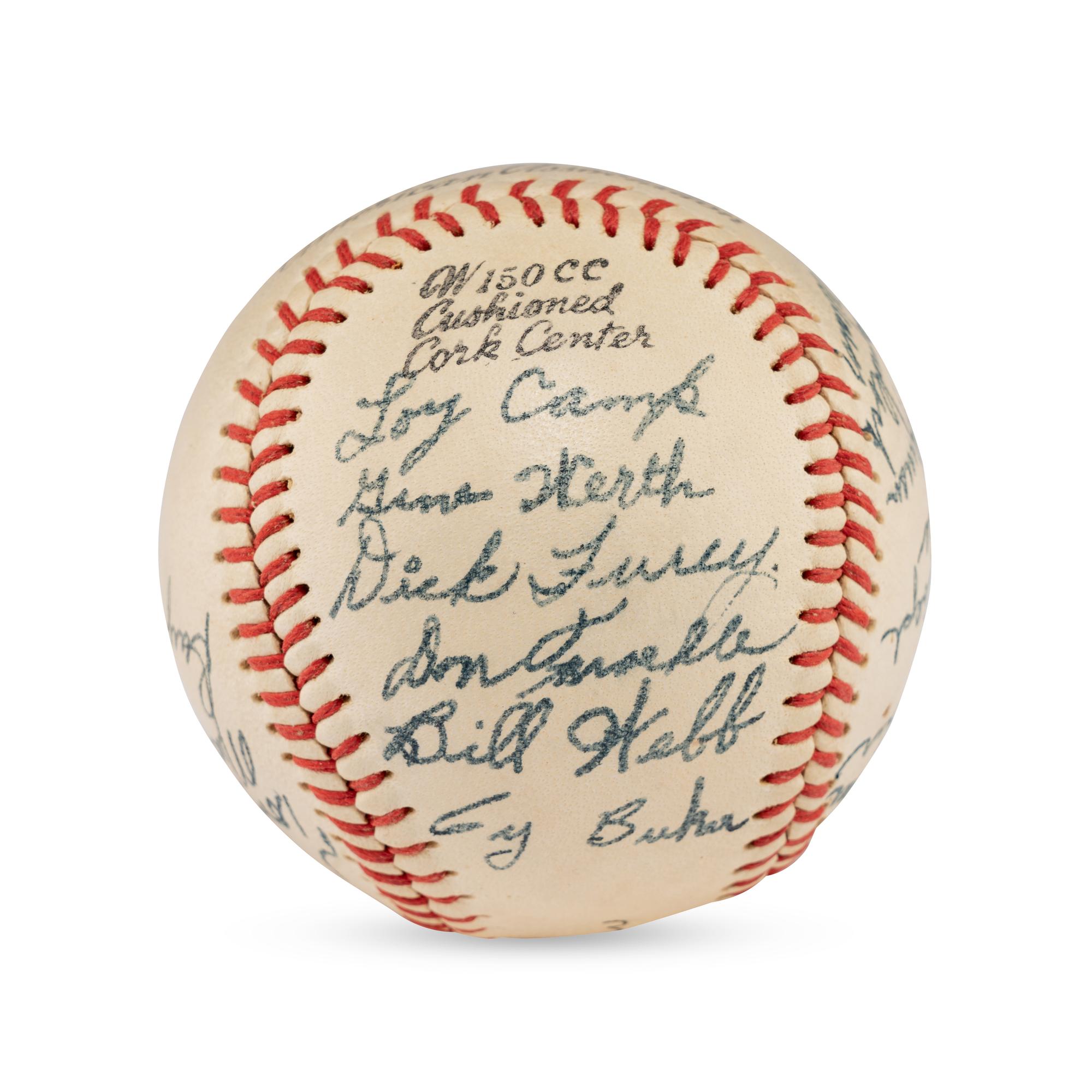 A 1944 St. Paul Saints Team Signed Autograph Baseball (JSA Letter of Authenticity)