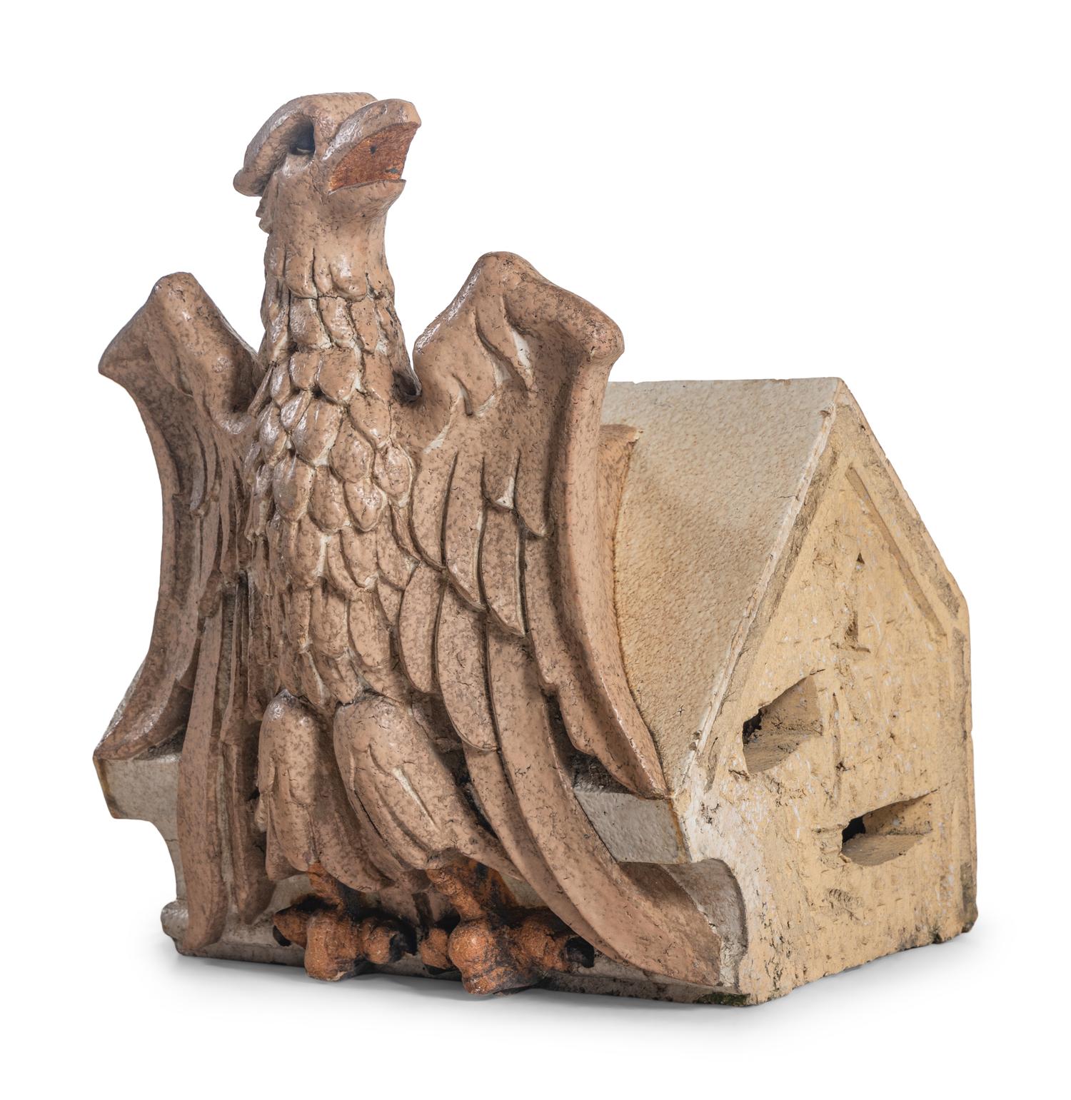 A Glazed Terracotta Eagle Architectural Ornament