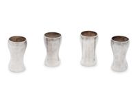 A Set of Four Elsa Peretti for Tiffany and Co. Silver Cordials