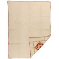 A Diamond Pattern Pieced Quilt