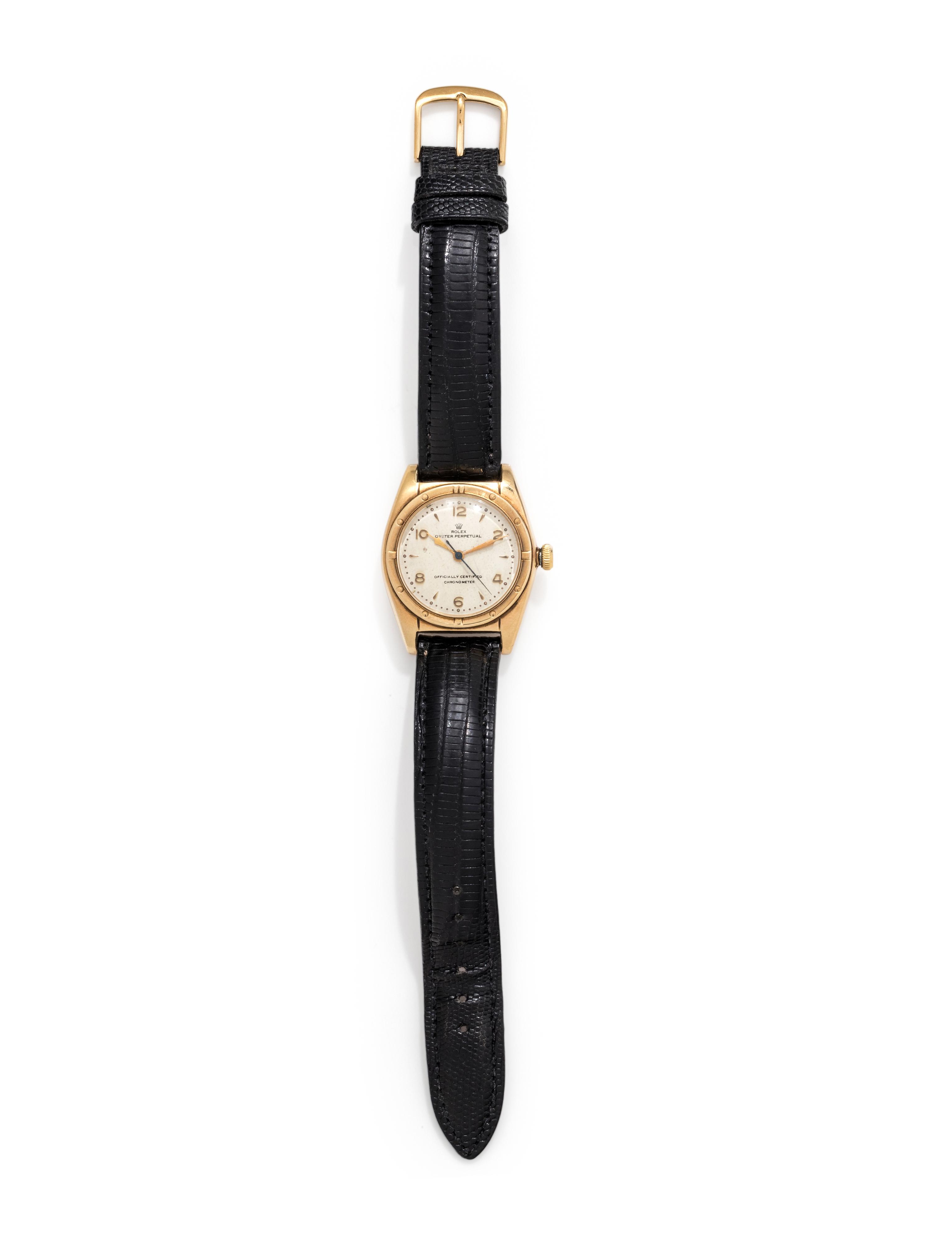 ROLEX, YELLOW GOLD REF. 5015 WRISTWATCH