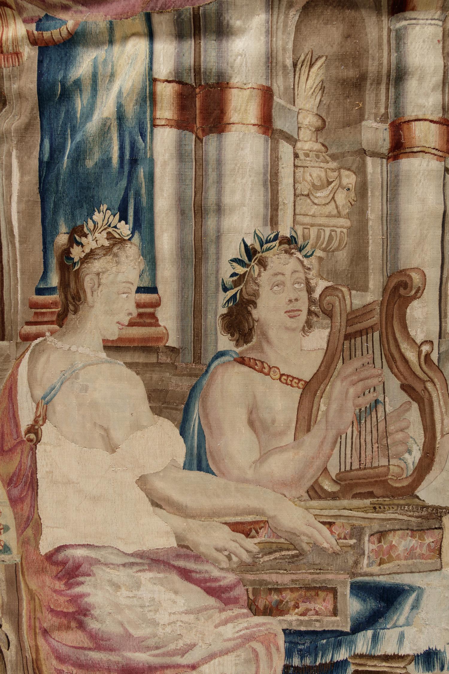 A Continental Wool Tapestry