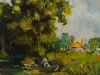 Riverscape with Cottage