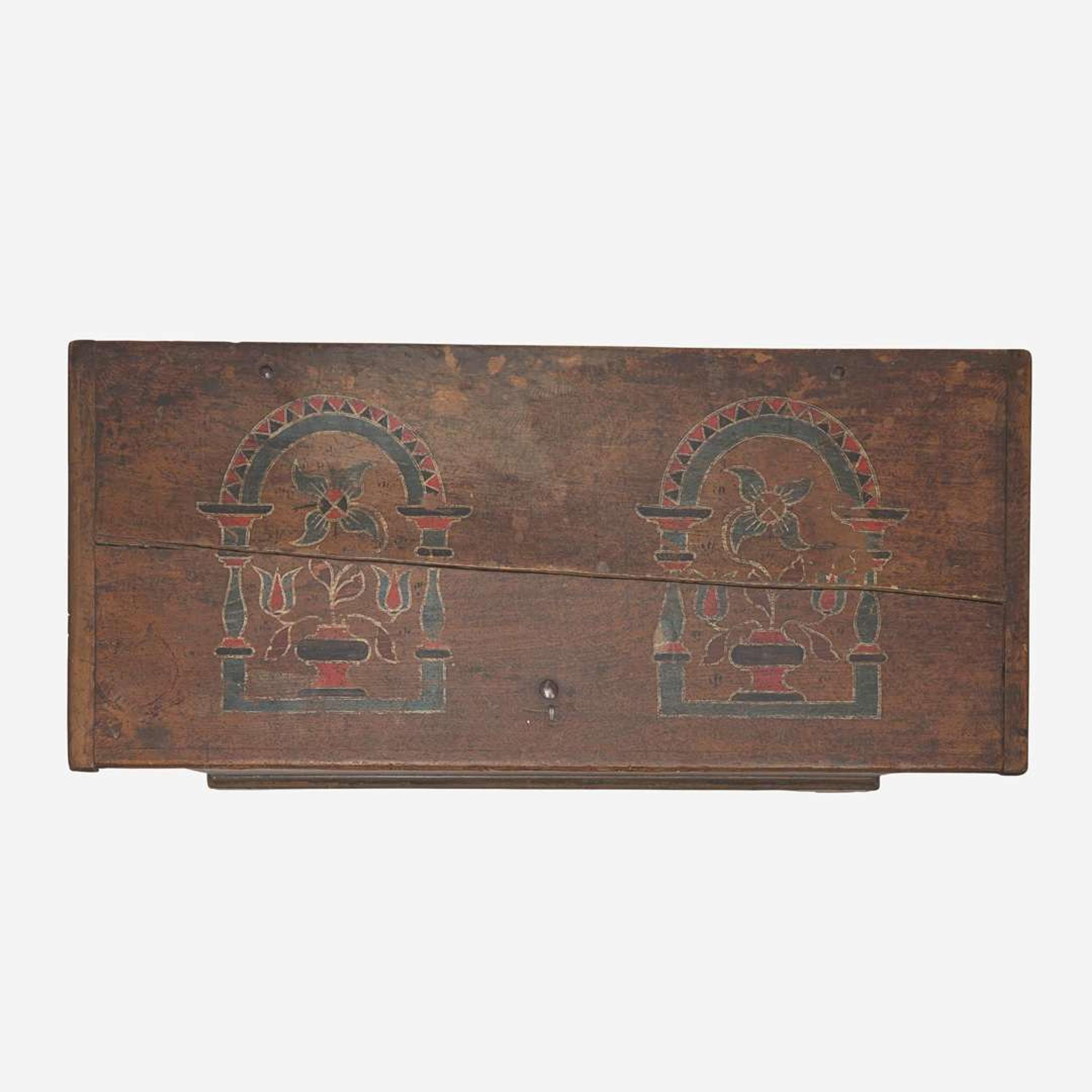 A painted and decorated blanket chest for Jacob Neifert Berks County, PA, late 18th century