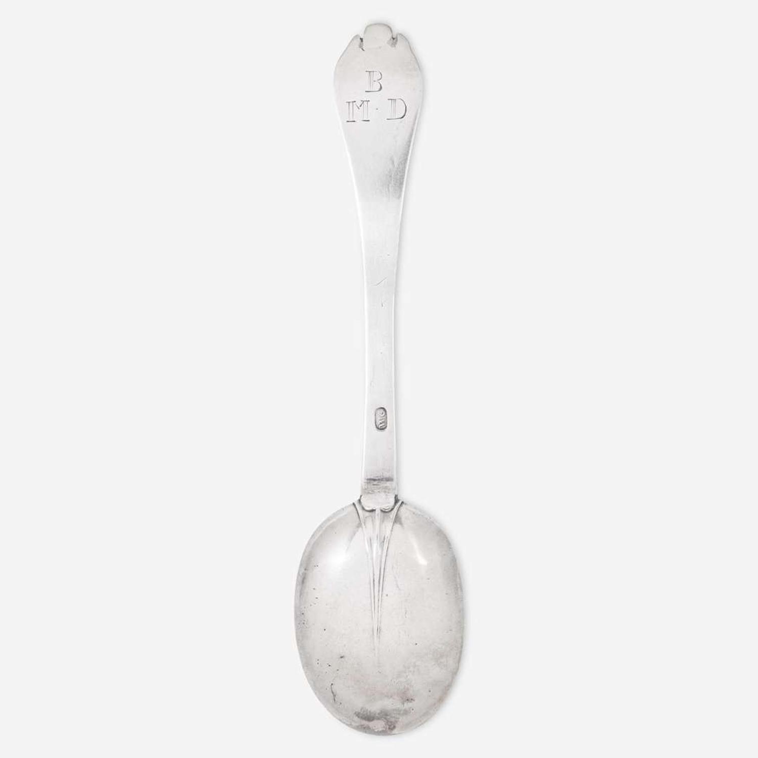 A silver tablespoon William Cowell, Sr. (1682-1736), Boston, MA, circa 1710