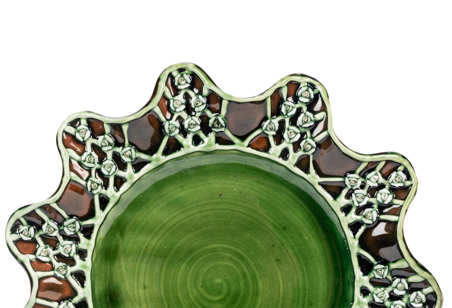 A Set of Eighteen Mackenzie-Childs Wittika Pickle Ceramic Salad Plates
