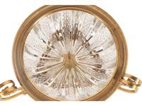 A Neoclassical Gilt Bronze and Leaded Glass Compote