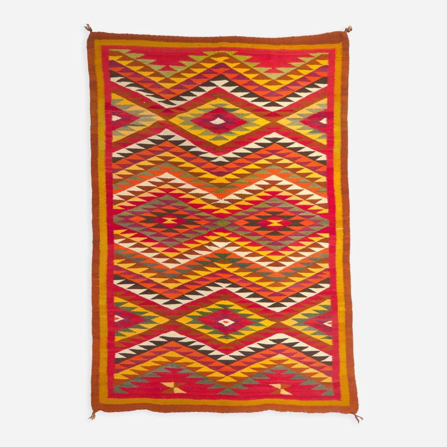 A Navajo "Eye Dazzler" blanket late 19th century
