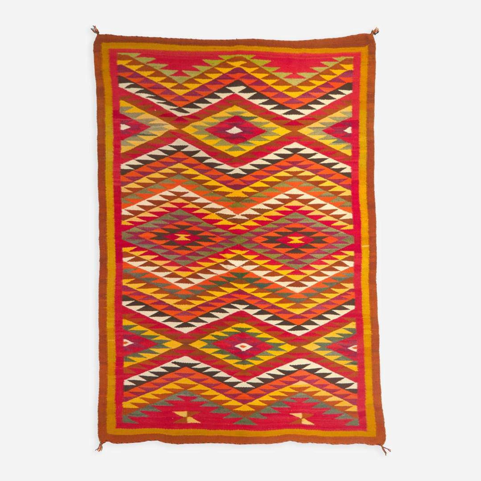 A Navajo "Eye Dazzler" blanket late 19th century