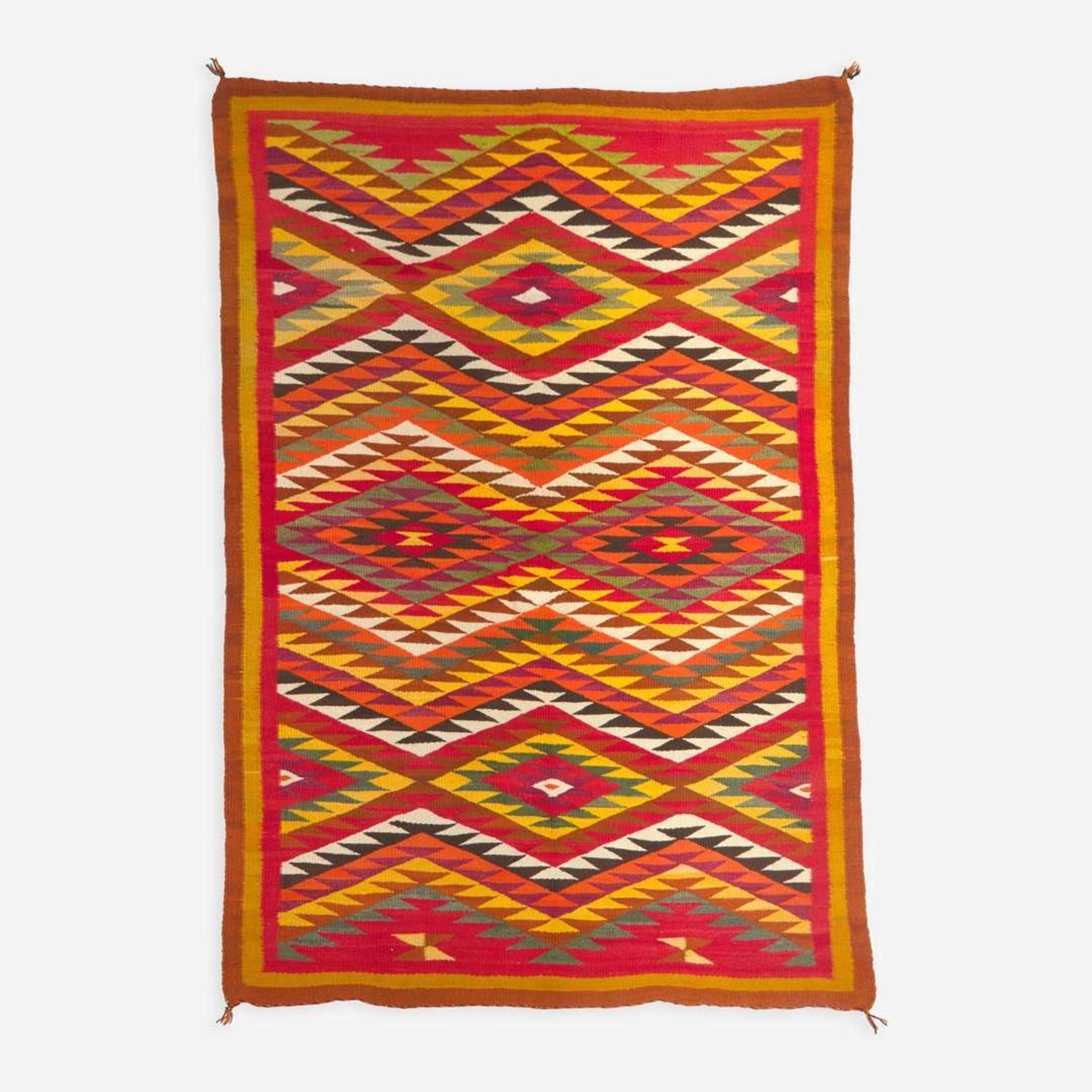 A Navajo "Eye Dazzler" blanket late 19th century