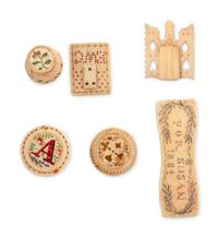 Six Carved Bone Sewing Articles