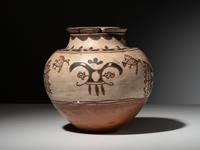 San Ildefonso Inverted Polychrome Pottery Jar, with Birds