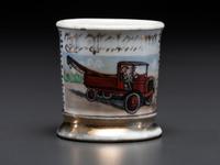 A Tow Truck Operator's Porcelain Occupational Shaving Mug