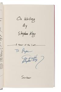KING, Stephen (b. 1947). On Writing: A Memoir of the Craft. New York: Scribner, 2000.