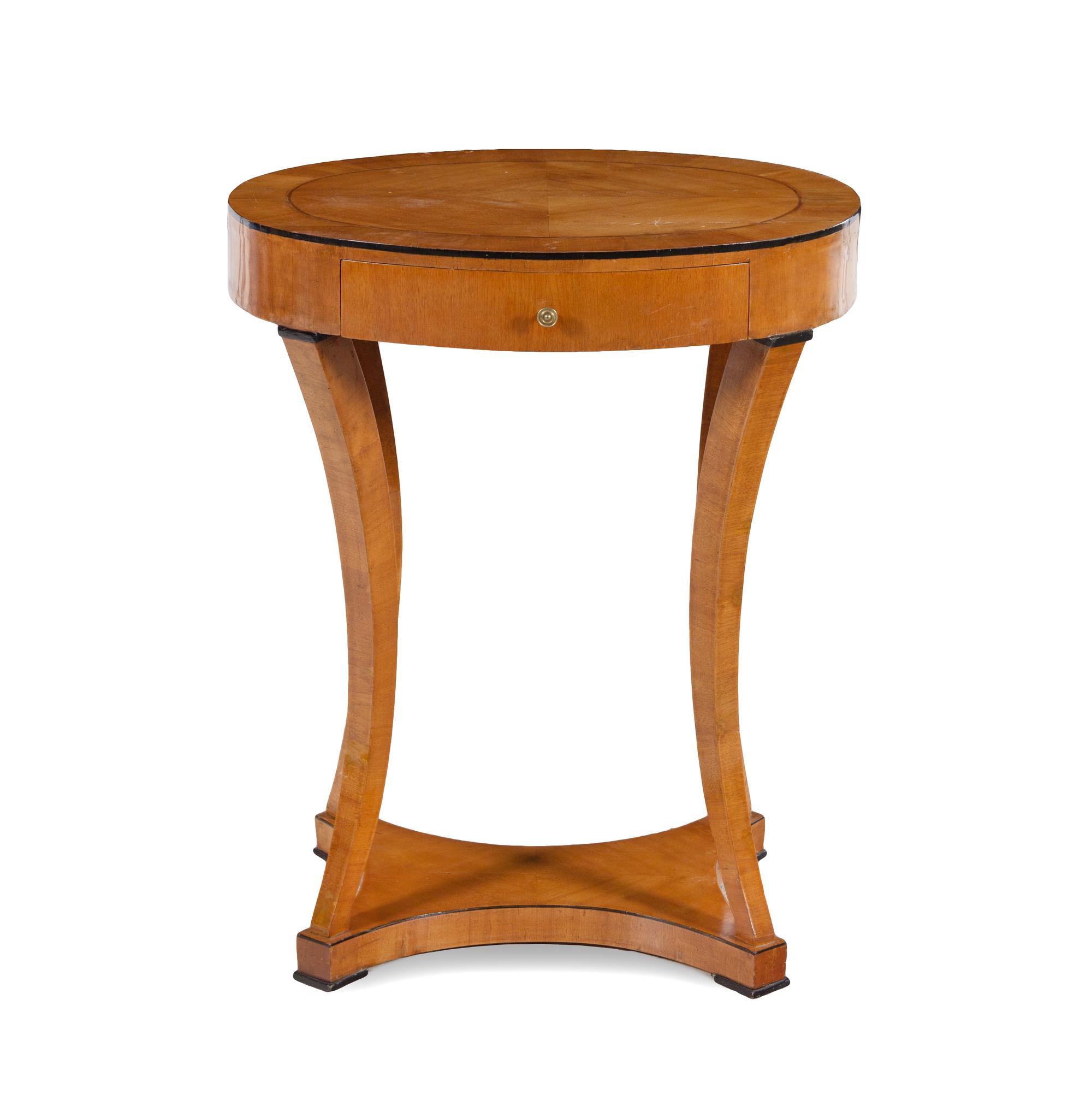 A German Parcel Ebonized Fruitwood Oval Side Table