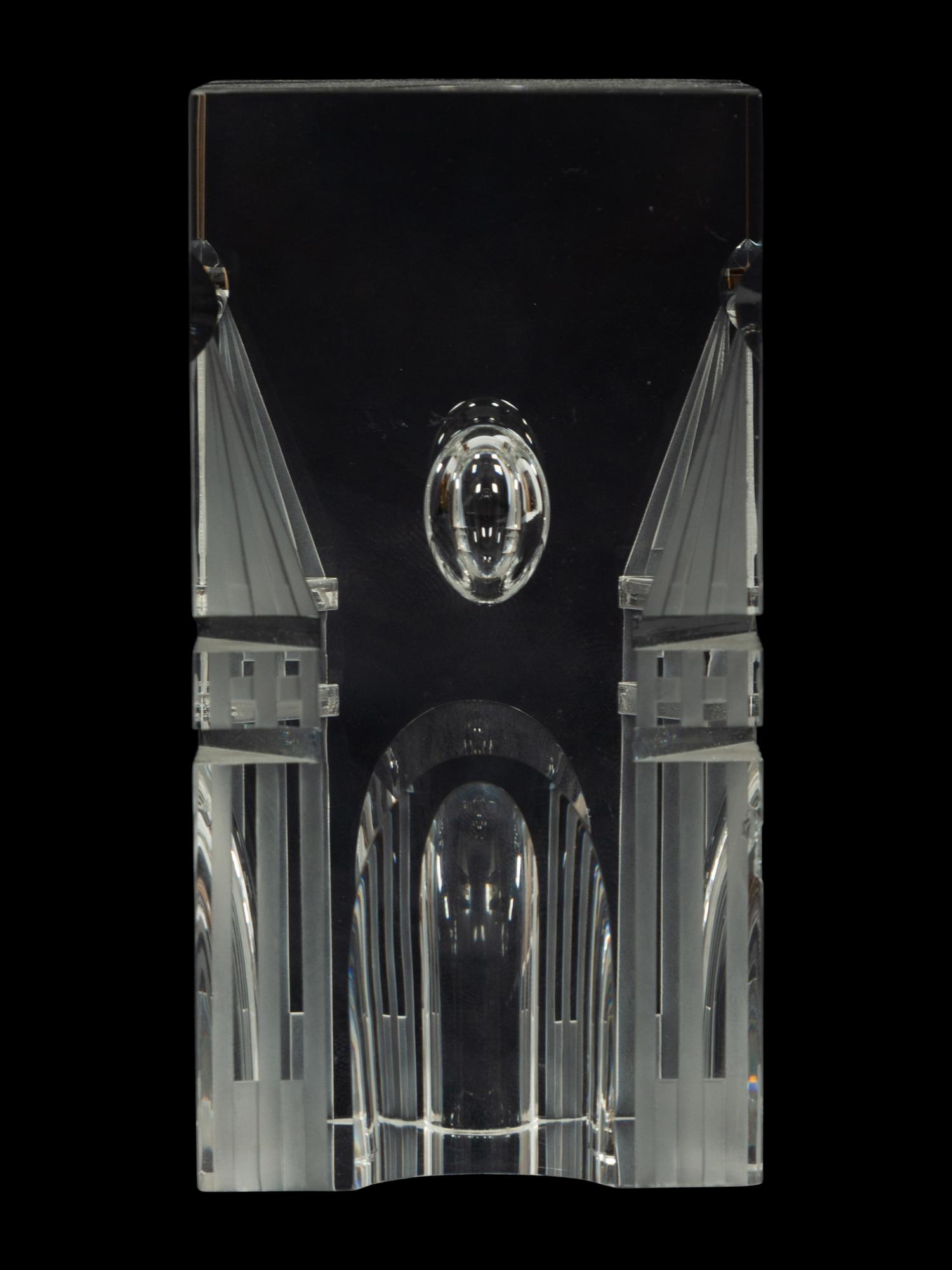 A Steuben Glass The Tower Sculpture by Eric Hilton