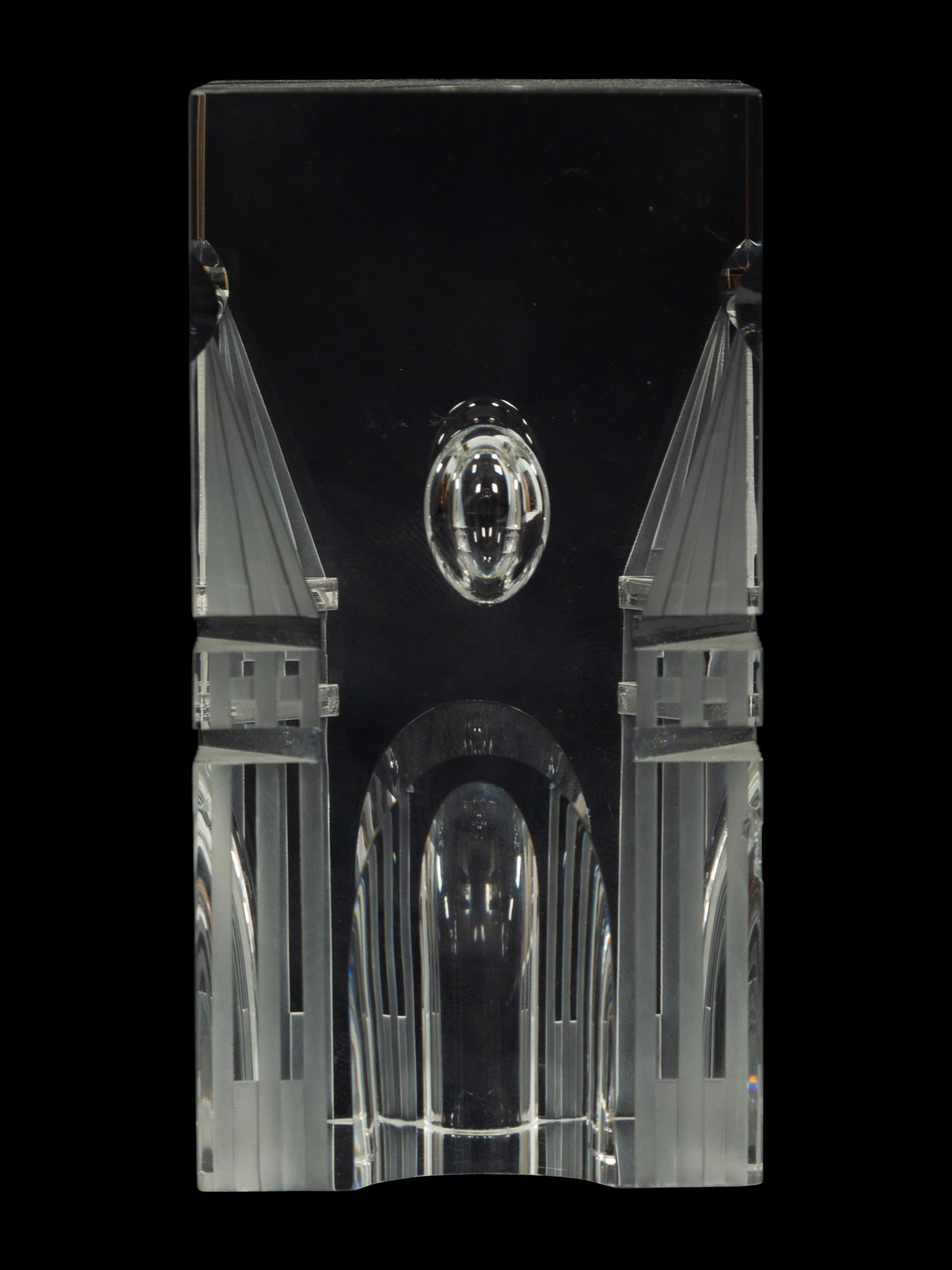 A Steuben Glass The Tower Sculpture by Eric Hilton