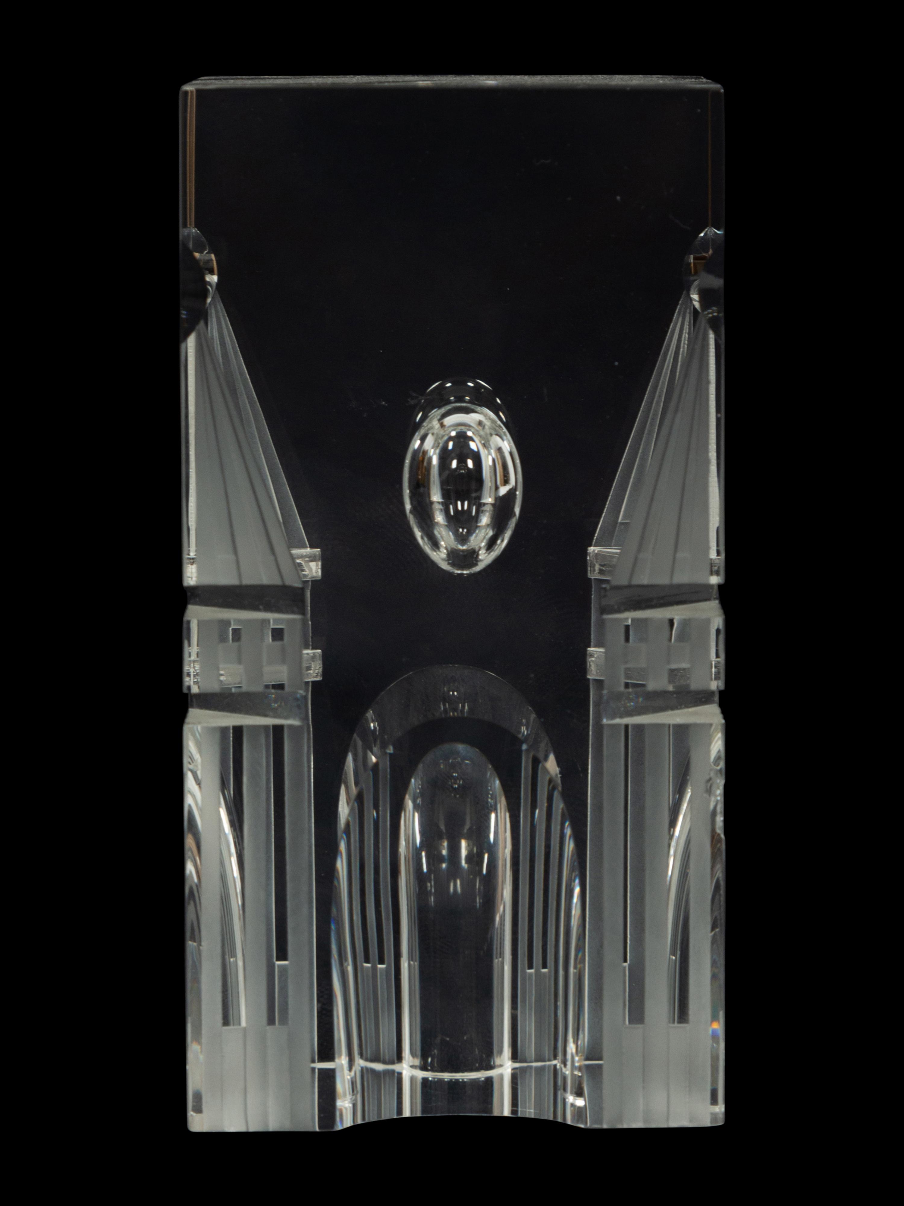 A Steuben Glass The Tower Sculpture by Eric Hilton