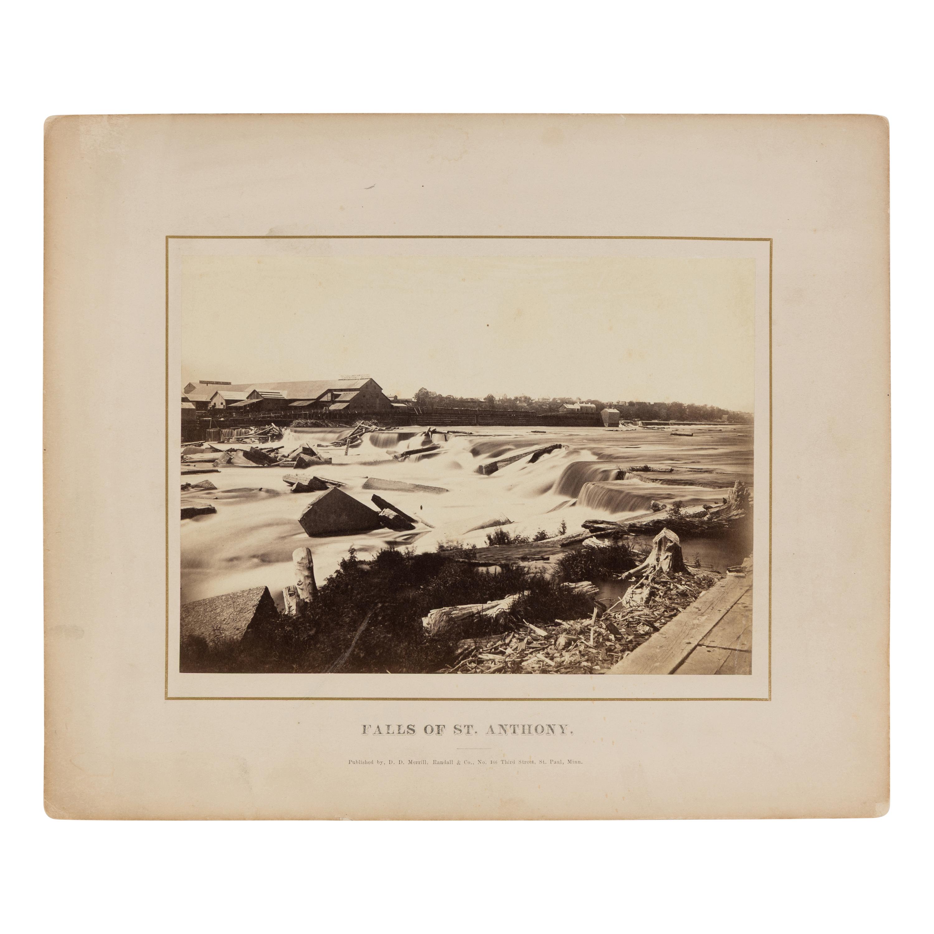 Upton, Benjamin F. (1818-1910), and Whitney, Joel E. (1822-1886). Two photographs of the Falls of St. Anthony, Minnesota.