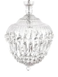 A Beaded Cut Glass Ceiling Fixture