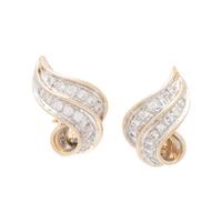 BICOLOR GOLD AND DIAMOND EARRINGS