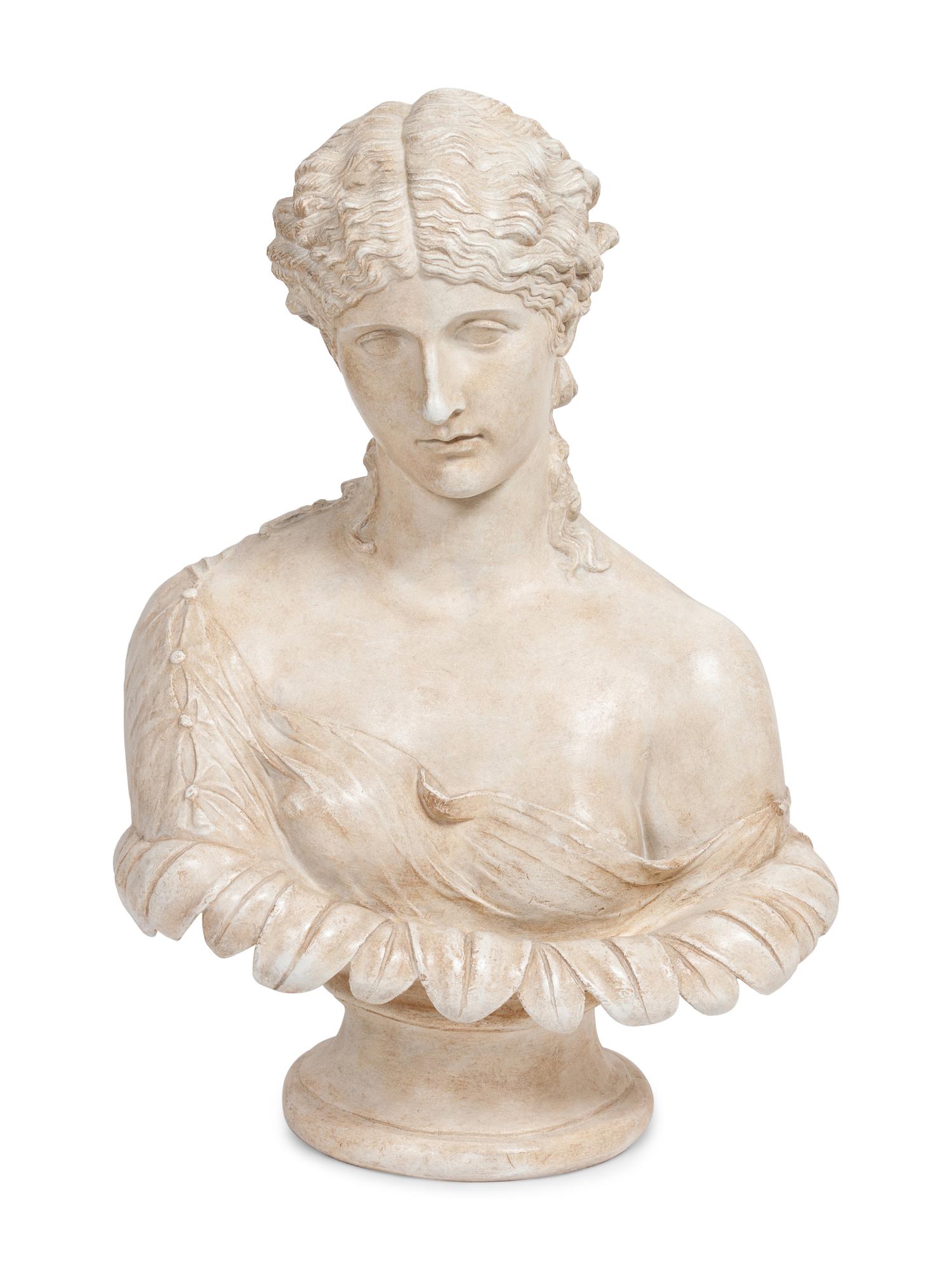 A Composition Bust of a Clytie, After the Antique