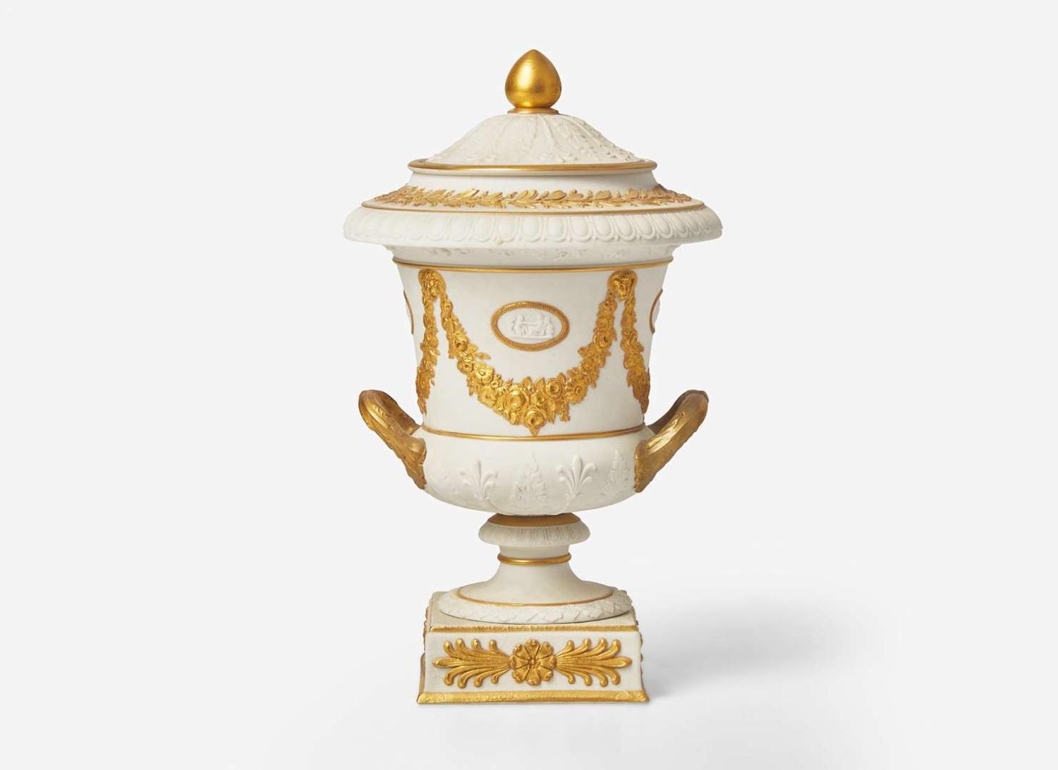 A Wedgwood Parian Ware Borghese Vase, UK, mid-late 19th century