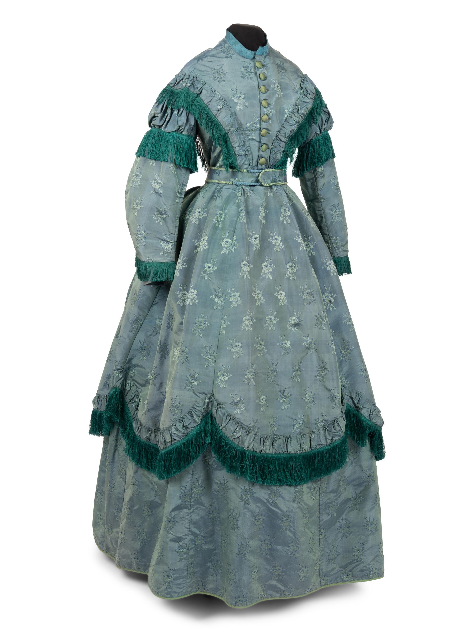 Silk Taffeta Dress with Fringe, 1867