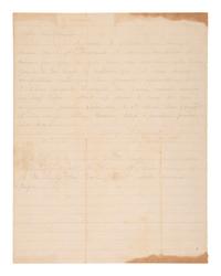 [CIVIL WAR]. Letter to wife of CSA soldier "kiled by northern foe," about his death & field burial.