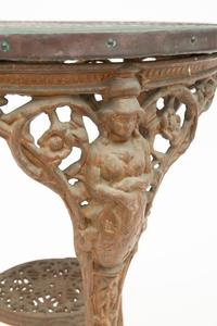A Victorian Cast Iron and Copper-Top Side Table