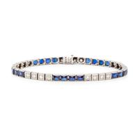 DIAMOND AND SYNTHETIC SAPPHIRE BRACELET