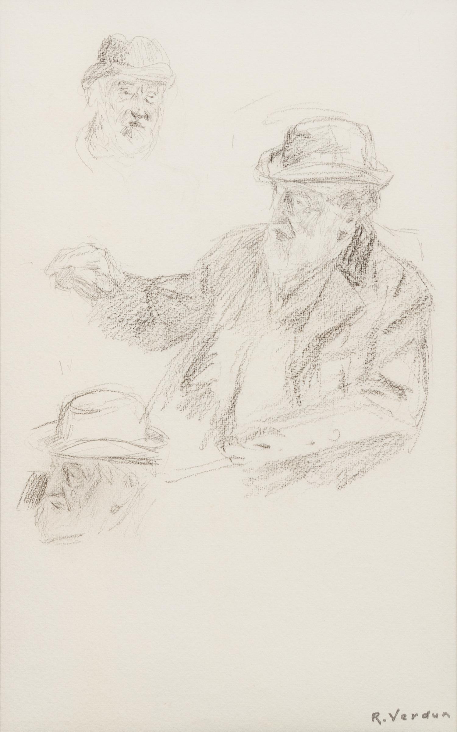 Raymond Jean Verdun, (French, 1873-1954), Studies of Henri Joseph Harpignies