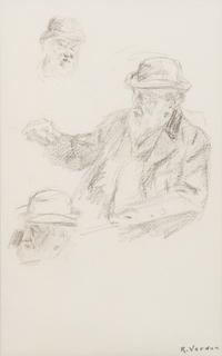Raymond Jean Verdun, (French, 1873-1954), Studies of Henri Joseph Harpignies