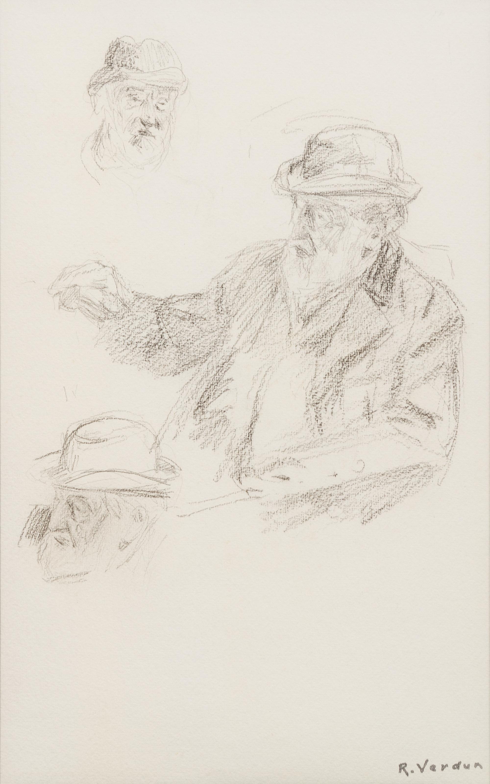 Raymond Jean Verdun, (French, 1873-1954), Studies of Henri Joseph Harpignies