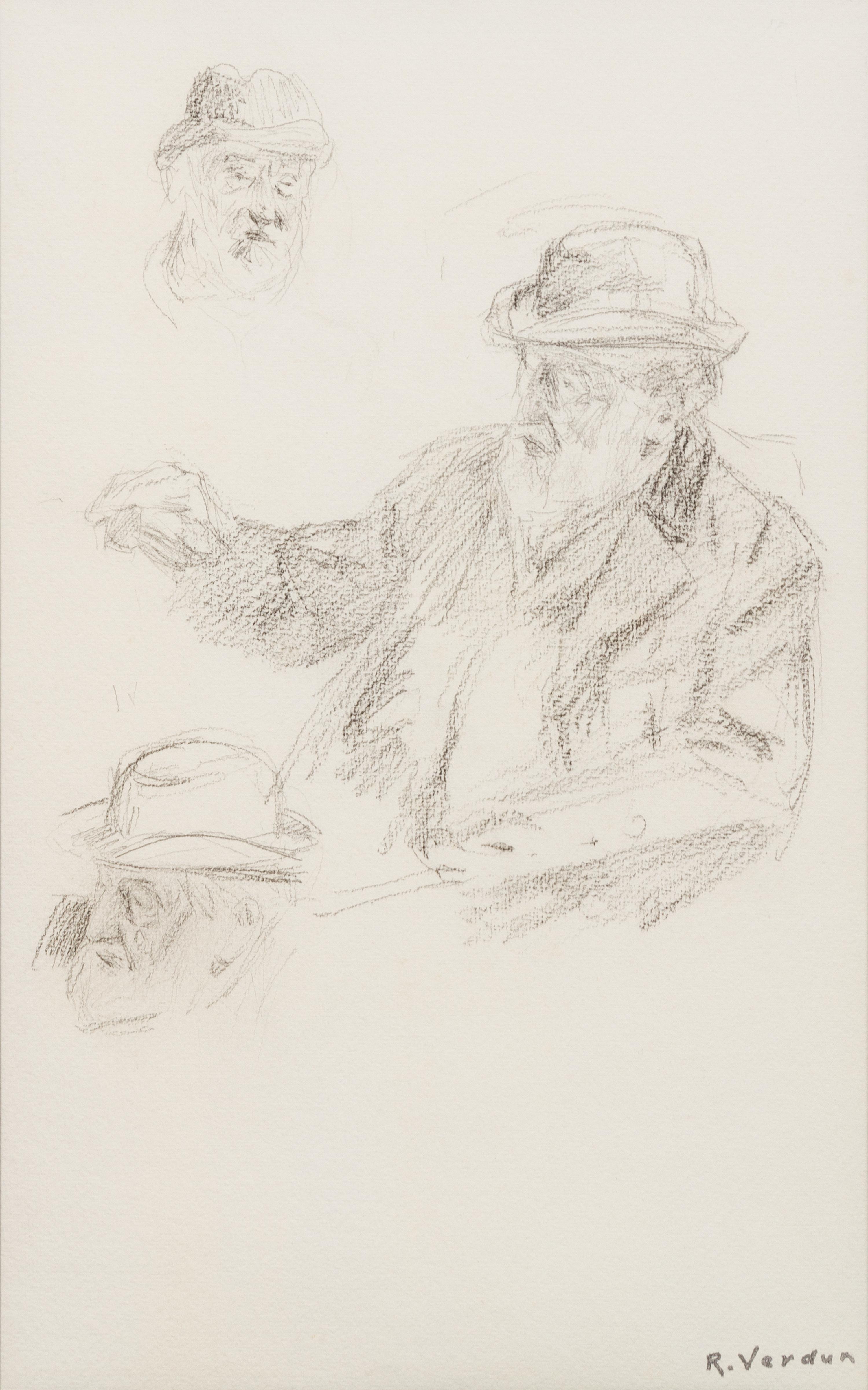 Raymond Jean Verdun, (French, 1873-1954), Studies of Henri Joseph Harpignies