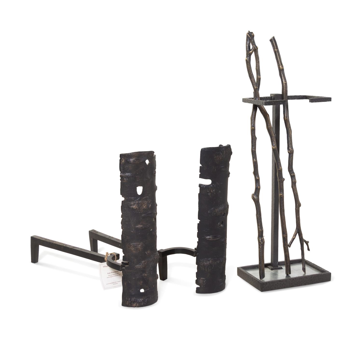 A Group of Metal Fireplace Articles