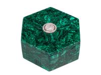 A Group of Four Malachite Boxes