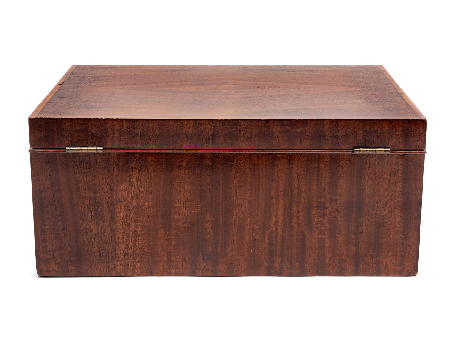 An English Mahogany and Bird's Eye Maple Box